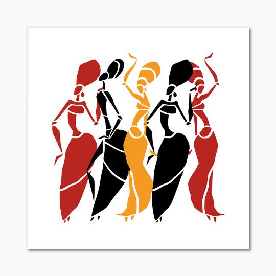 Designart - Beautiful Dancers African American Silhouettes